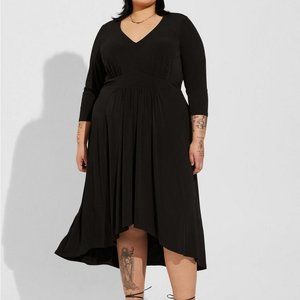 Torrid Black High Low Dress with Elegant Hemline